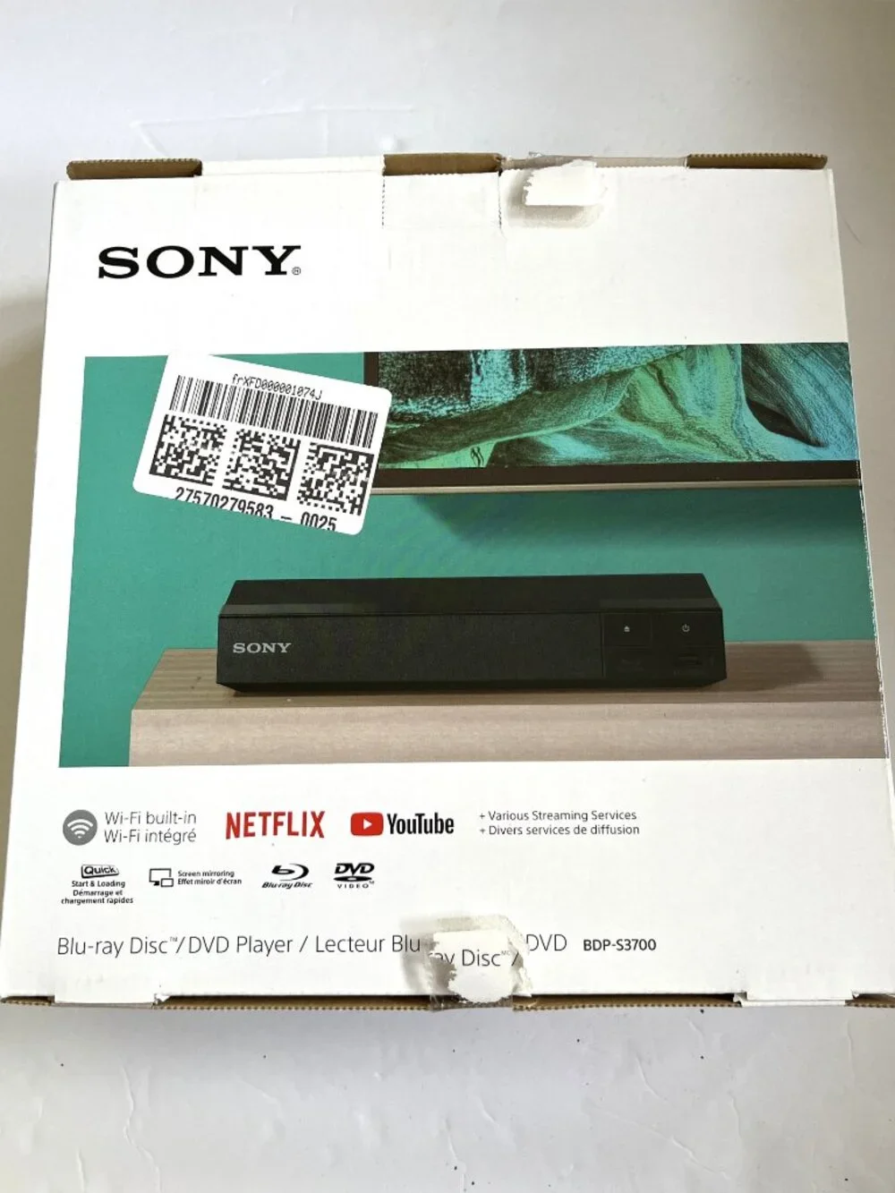 Sony Blu-Ray Disc DVD Player BDP-S3700.